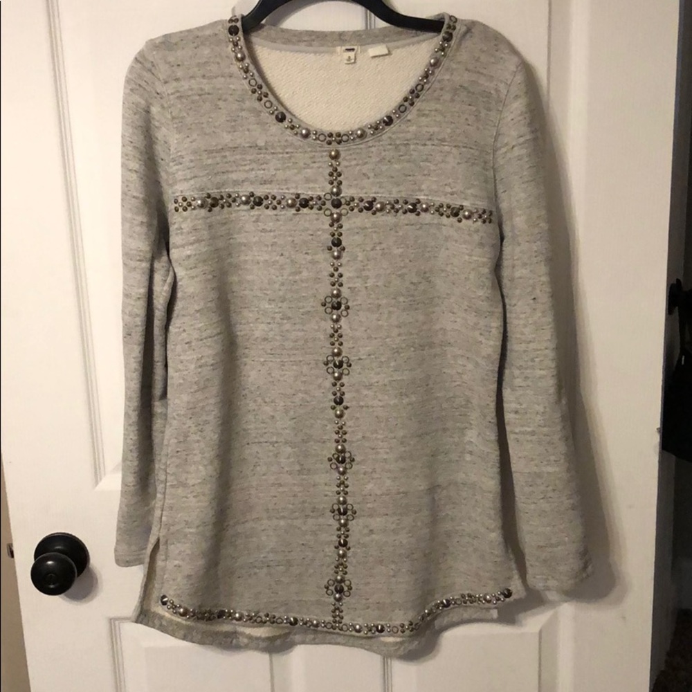 Jcrew beaded sweatshirt